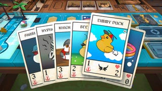 A hand of duck cards in Placid Plastic Deck: A Quiet Quest