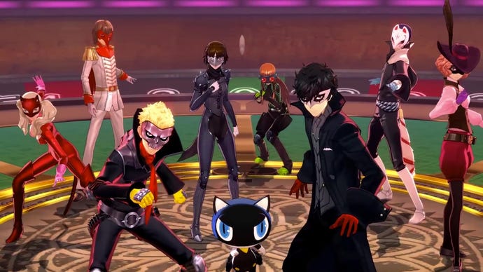 The Phantom Thieves get ready for battle in Persona 5 Royal.